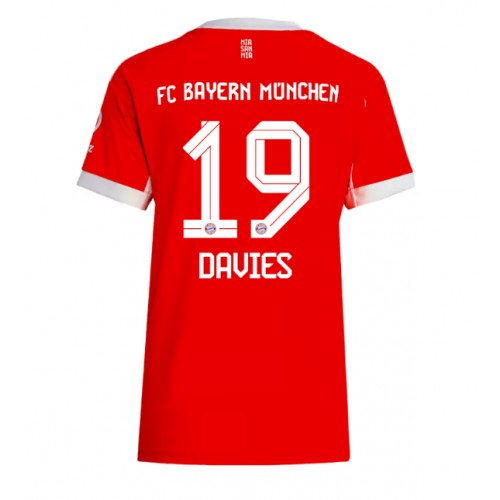 Ženski Nogometni dresi Bayern Munich Alphonso Davies #19 Domači 2025-26 Kratek Rokav